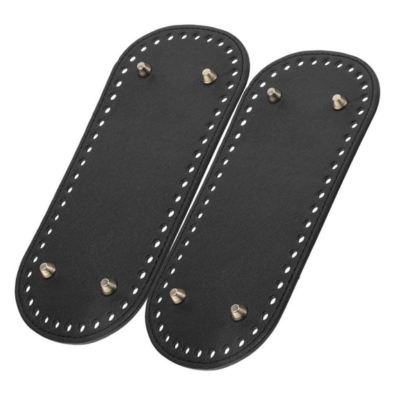 Pawsdot Black PU Practical Base Board for Crochet and Handicraft Bags 2Pcs
