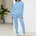 thumbnail image 2 of Gkeoshab Sweater Dress Tracksuit Sweatsuit Sweatshirt and Sweatpant for Women Men 2 Piece Sets Pullover Sweater Light Blue S, 2 of 9