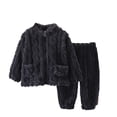 thumbnail image 2 of Esaierr Toddler Kids Plush Fleece Pajama Set Girls Winter Autumn Fleece Matching Set with Pockets 2 Piece Baby Cartoon Sleepwear Tops+pants Outfits for 12M-8Y, 2 of 9
