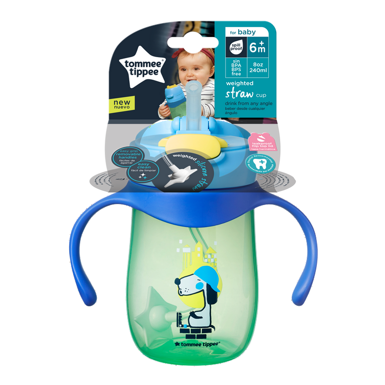 Tommee Tippee Weighted Straw Toddler Sippy Cup, 8 Ounces - 6+ Months, 1  Count 