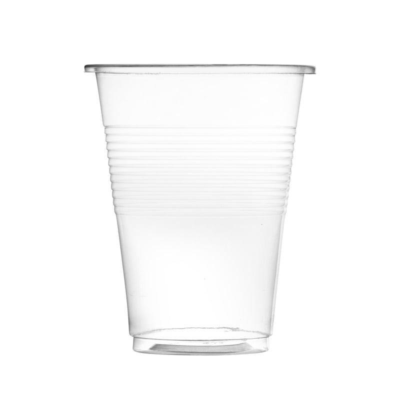 K & C Disposable Medium Weight 9 Oz Plasic Clear Drinking Cups ...