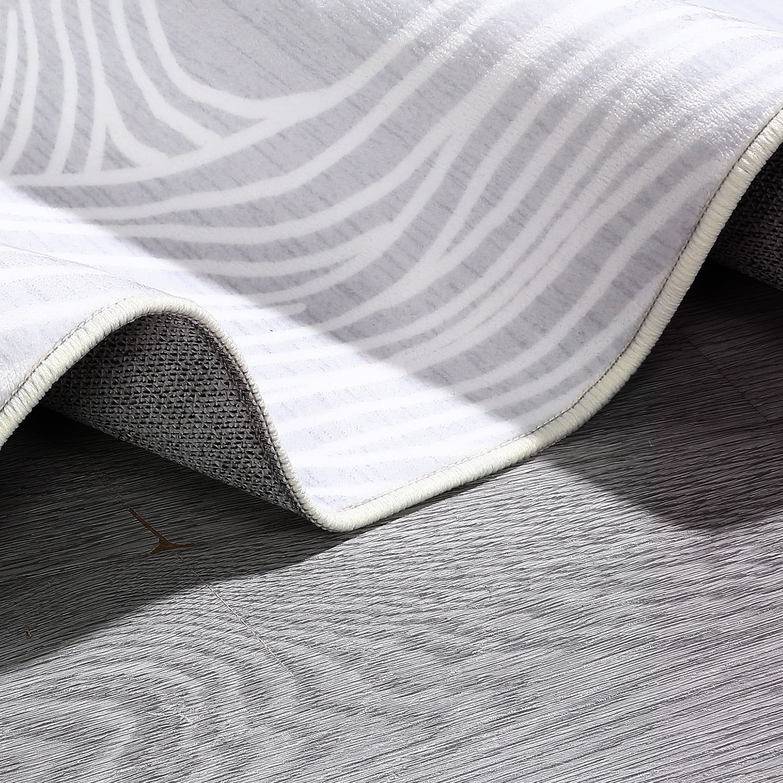 CAROMIO Modern Abstract Area Rug for Hallway Kitchen Washable Indoor Runner, 2' x 6' Gray