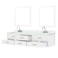 thumbnail image 5 of Double 84 In. W Bath Vanity With Quartz Top, Faucet Included, 36 Mirrors - Contemporary Bathroom Furniture W, White Quartz, , Sophisticated Decoration, 5 of 5