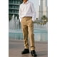 thumbnail image 3 of Pantalones de vestir KEYWANTS para niños pequeños, talla 6, uniforme caqui, corte ajustado, 3 of 6