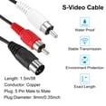 thumbnail image 4 of Uxcell S Video Cable 5ft, 5 Pin S-Video Male to 3 RCA Male Composite Adapter Converter Transfer for TV Receiver Monitor, 4 of 5