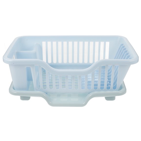 PAMINGONO Rectangular Plastic Tableware Rack Dish Drainer Kitchen Storage Organizer Sky Set