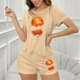 thumbnail image 4 of Jamicy Halloween Pajama Sets for Women Soft Sleepwear Halloween Print Pajama Sets for Women 2 Piece Short Sleeve Top with Shorts, 4 of 7