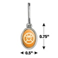 thumbnail image 4 of Green Lantern Blackest Night Orange Lantern Logo Antiqued Oval Charm Clothes Purse Suitcase Backpack Zipper Pull Aid, 4 of 5