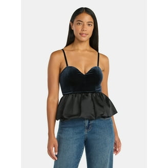 Madden NYC Women's Square Neck Top with Cap Sleeves, Sizes XXS-XXL