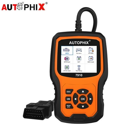 Autophix 7910 OBD2 Scanner Full System for BMW Mini Rolls Royce ABS Airbag Transmission SAS EPB TPMS DPF Oil Reset Check Engine Light Fault Code Reader OBD 2 Automotive Diagnostic Scan