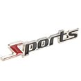 thumbnail image 1 of 2 Pcs Black Red Metal Sports Letters Car Badge Sticker Emblem Decor, 1 of 5