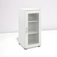 thumbnail image 2 of Kings Brand Furniture Wood Curio Accent Cabinet with Frosted Glass Door, 3 Inner Shelves, White, 2 of 8