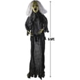 thumbnail image 3 of Prextex Halloween Gray Haired Zombie Skull with Posable Skeletal Hands Halloween Decoration Prop | Halloween Groundbreaking Zombie, Halloween Lawn Decorations, 3 of 6