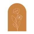 thumbnail image 3 of Decoración de calcomanía de arco de pared arte de fondo simple dormitorio de fiesta de arte de pared decoración de interior de la puerta Naranja, 3 of 8