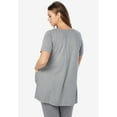 thumbnail image 2 of Roaman's Women's Plus Size Two Pocket Soft Knit Swing Tunic, 2 of 5