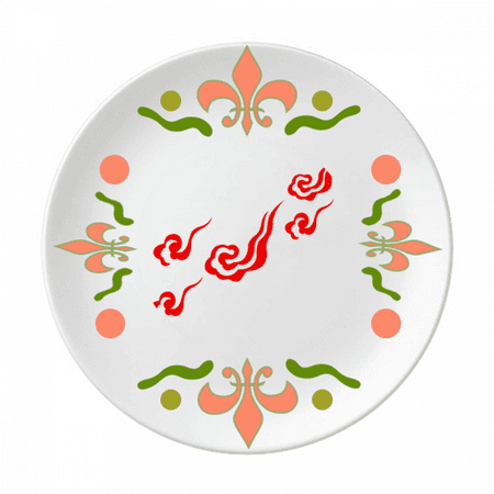 

Implication Happy Better Life Flower Ceramics Plate Tableware Dinner Dish