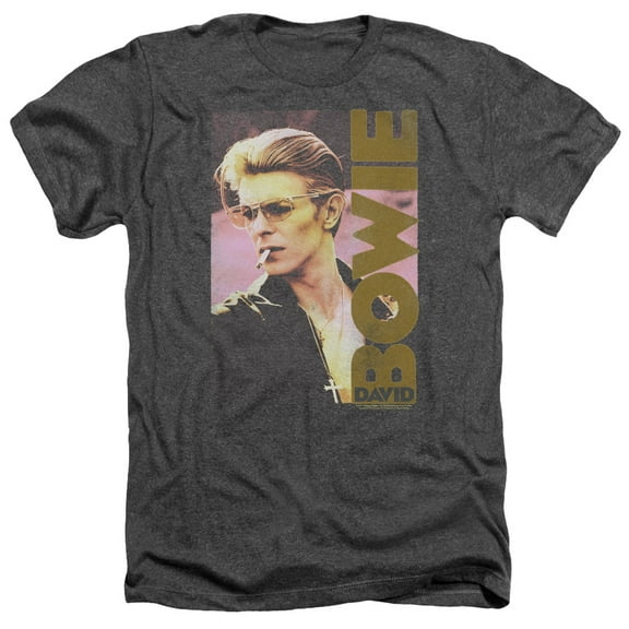 David Bowie - Smokin - Heather Short Sleeve Shirt - Large
