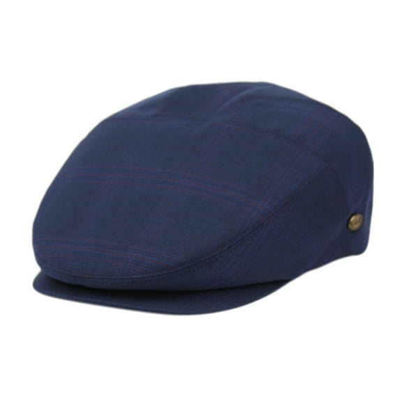 Men's Cotton Plaid Newsboy Ivy Caps Flat Ivy Caps Snap Brim Ivy Caps