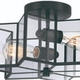 thumbnail image 2 of Vanity Art 2 Light 16.14 Inches Unique Statement Star Semi Flush Mount Lighting | Modern Hanging Ceiling Lights Fixtures for Dining Room Living Room Bed Room Kitchen SYBG2602HS-BK, 2 of 5