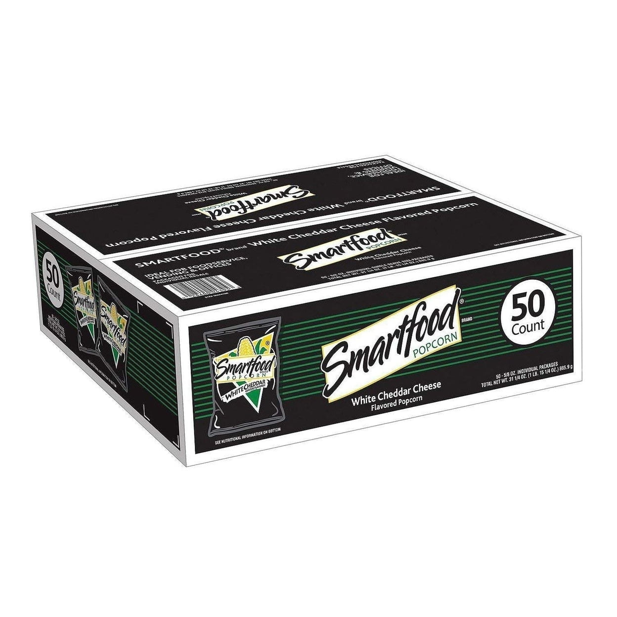 Smartfood White Cheddar Cheese Popcorn 0.625 Ounce (Pack of 50)