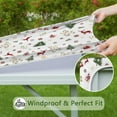 thumbnail image 6 of White Christmas Reindeer Pattern Square Fitted Tablecloth with Elastic Edge,Square Table Cover,Washable Elastic Table Cover for Home Kitchen Party Decor 36"x36", 6 of 6