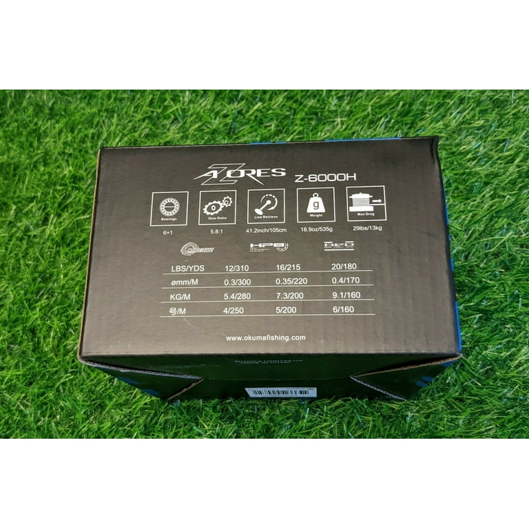 Okuma Z-6000H Blue Azores 6000 Saltwater Spinning Reel 5.8:1