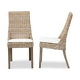 thumbnail image 3 of Baxton Studio Toby Modern Bohemian Grey Rattan 2-Piece Dining Chair Set, 3 of 7