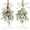 Red+White, variant on 2 Pack Christmas Mistletoe Decor,9in Artificial Mistletoe Decoration with Red Berries,Artificial Mistletoe Floral Stems,Mistletoe Hanging Ornament for Christmas Tree Fireplace Door Home Decor(White)