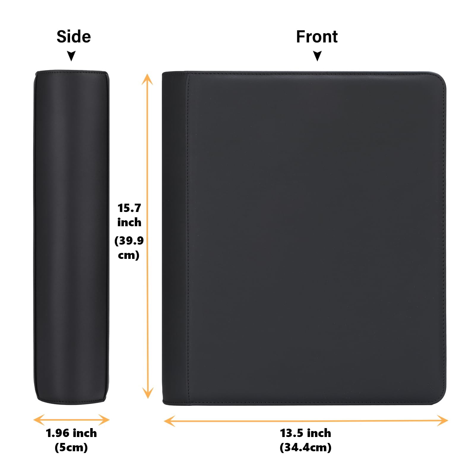 Toploader Binder, Holds 360 Toploaders, 9 Pocket Top Loader Binders with Sleeves for 3" x 4" Toploader Hard Cases, 20 Double Sided Pages, Compatible with Sports Card, Black