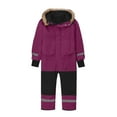 thumbnail image 4 of Kids One Piece Snowsuit Waterproof Windproof Thermal Winter Snowsuit Ski Outdoor Padded Jumpsuit with Hood for Boys Girls 1-15 Years, 4 of 6