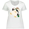 thumbnail image 3 of Inktastic Happy Christmas Penguin Women's Plus Size T-Shirt, 3 of 5