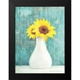 thumbnail image 2 of Bluebird Barn 19x24 Black Modern Framed Museum Art Print Titled - Sunflower White Vase, 2 of 5