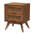 thumbnail image 5 of Baxton Studio Melora Mid-Century Modern Walnut Brown Finished Wood and Rattan Full Size 4-Piece Bedroom Set, 5 of 13
