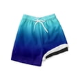 thumbnail image 4 of SGMVNU Boys Swim Trunks Swimsuit with Compression Liner Tropical Print Swimwear Bathing Bottoms Beach Board Shorts, 7-8 Years, HJ1-Blue, 4 of 4