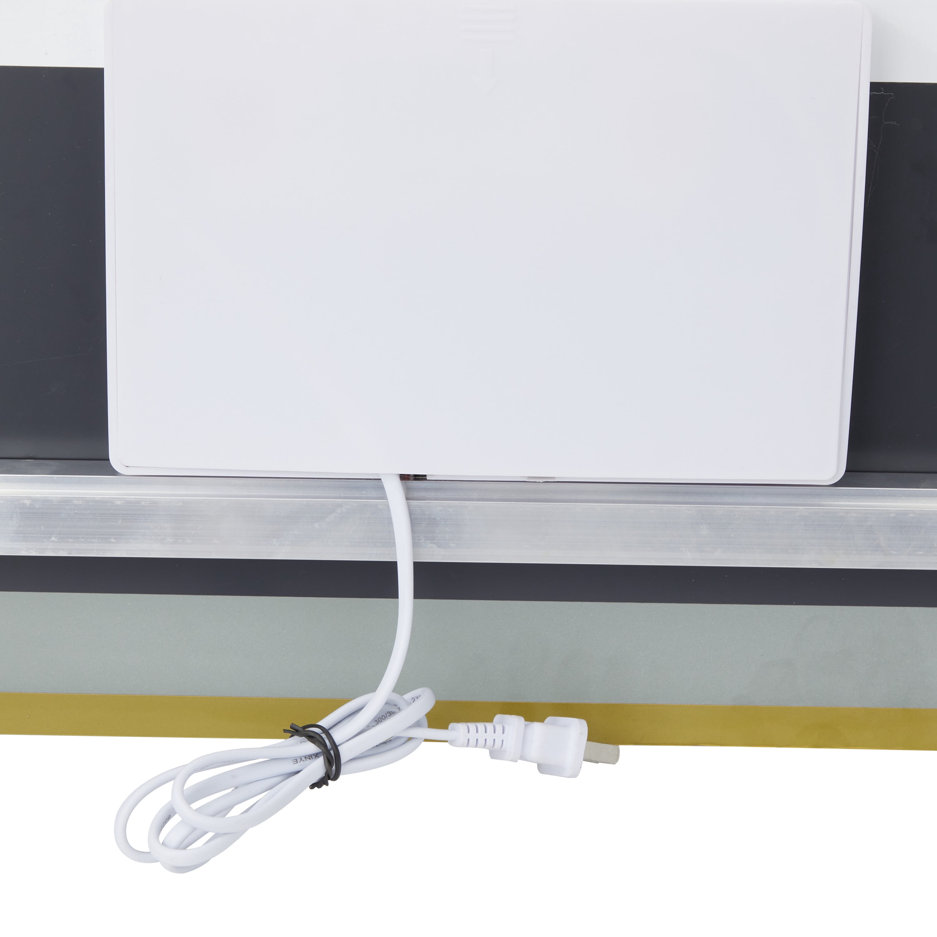 DecMode 47" x 30" Silver Anti Fog Mirror with LED Light