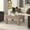 Antiqued Gray Oak, variant on Evelyn&Zoe Langston 34" Wide Square Coffee Table, Black Grain