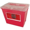 Impact Products 2-gallon Sharps Container 2 gal Capacity - Rectangular - 10" Height x 9" Width - Red, Translucent