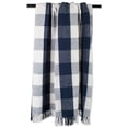 thumbnail image 2 of Design Imports CAMZ38506 Navy & Off-White Buffalo Check Blanket Throw, 2 of 2