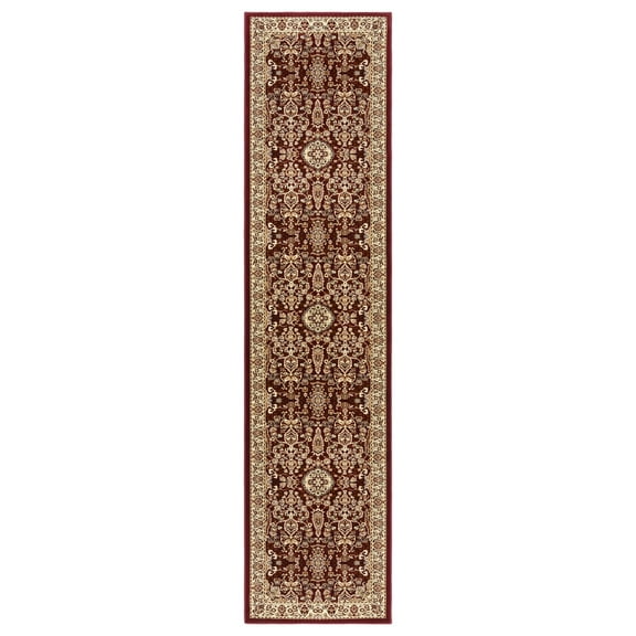 Gertmenian Majestic Vernon Traditional Border Medallion Floral Red Indoor Area Rug, 2x8 Runner