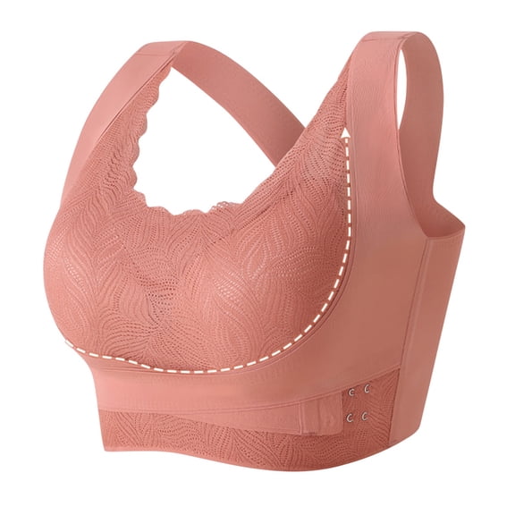 Mrat Lace Bralettes for Women T Back Long Line Wireless Bras with Support and Lift Clear Straps Strapless Bandeau Plus Size Bralettes Tank Tops with Built in Strapless Bras for Women Red 2XL