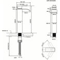thumbnail image 5 of Grifo de cascada con caño alto, mezclador de lavabo alto de un solo orificio, grifo de lavabo con una sola palanca, mezclador de agua fría y caliente de cobre para baño, 5 of 5
