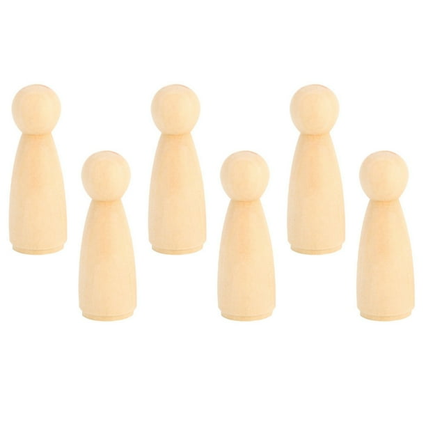 Figura de Madera de Juguete Sin Rebabas 10pcs Muñecas Pinta Muñeca Juguetes para Niños para pintar