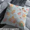 thumbnail image 2 of Homewish Kawaii Gingerbread Man Fabric by the Yard 1 Yard, Santa Claus Socks Room Decor Fabric by the Yard, Cartoon Christmas Theme Sewing Fabric, Luxury Bedroom Decor, 2 of 6