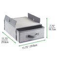 thumbnail image 5 of mDesign Fabric Hanging Storage Organizer with Removable Drawer, 2 Pack - Gray, 5 of 7