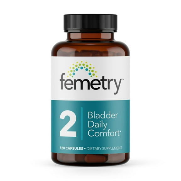 Femetry Bladder Daily Comfort - Soothes Irritation - Supports Healthy Histamine Response - Promotes Bladder Lining Health - Interstitial Cystitis - 120 Capsules