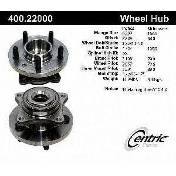 CENTRIC PARTS - HUB Fits select: 2006-2013 LAND ROVER RANGE ROVER SPORT, 2010-2016 LAND ROVER LR4