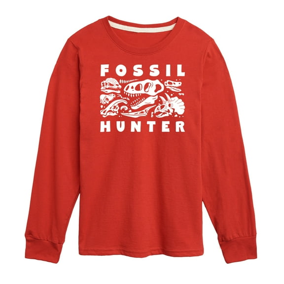 Instant Message - Fossil Hunter - Toddler & Youth Long Sleeve Graphic T-Shirt