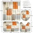thumbnail image 5 of Navy Blue Grey Abstract Bathroom Set with Shower Curtain and Rugs Accessories,Painting Gray Vintage Retro Shower Curtain Set, Abstract Shower Curtain for Bathroom Decor 4 Pcs, 5 of 8
