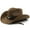 Coffee, variant on Women Fedora Straw Cowboy Hat Western Cowgirl Hats Wide Brim Sun Hat Beach Cap