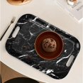 thumbnail image 4 of Serving Trays with Handles, 14.5 x 9.8 inch Rectangular Plastic Tray for Restaurant, Kitchen, Tropical Leaf Pattern Monstera in The Style, 4 of 6